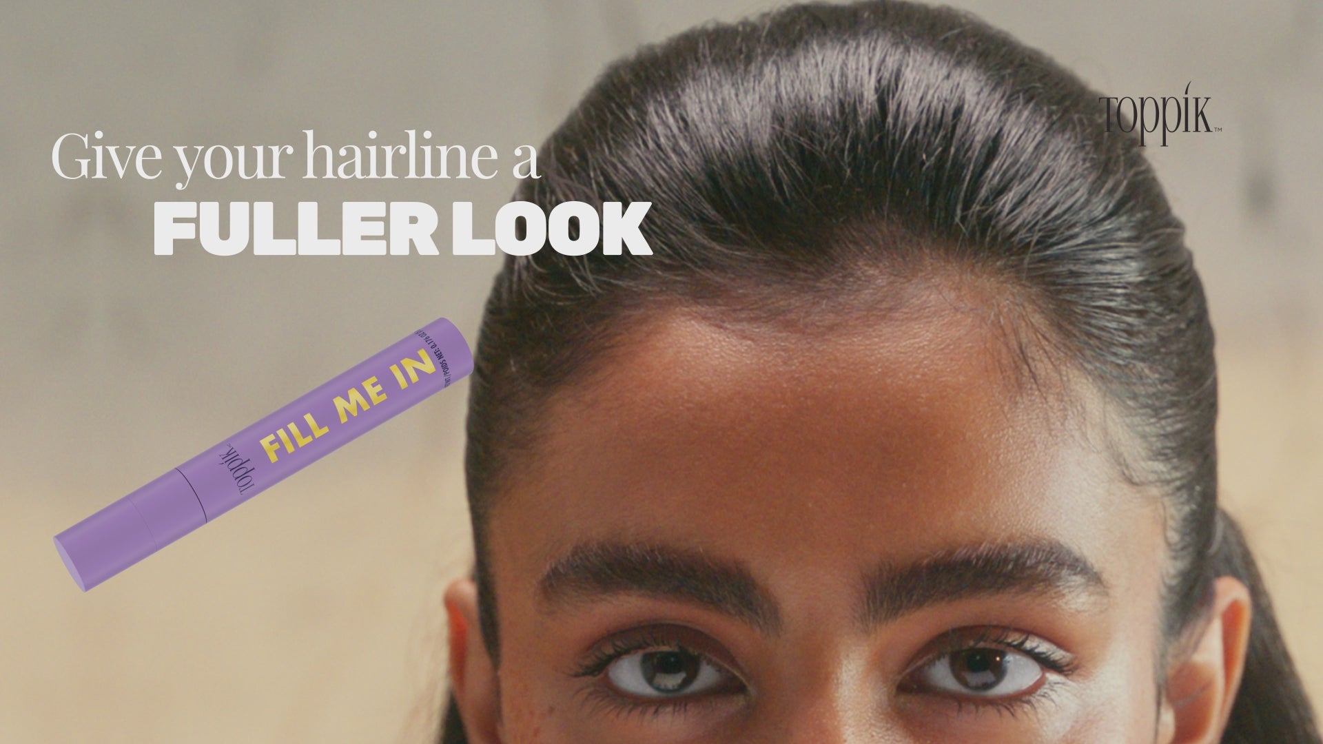 give your hairline a fuller look with Toppik Fill Me In Hairline Filler