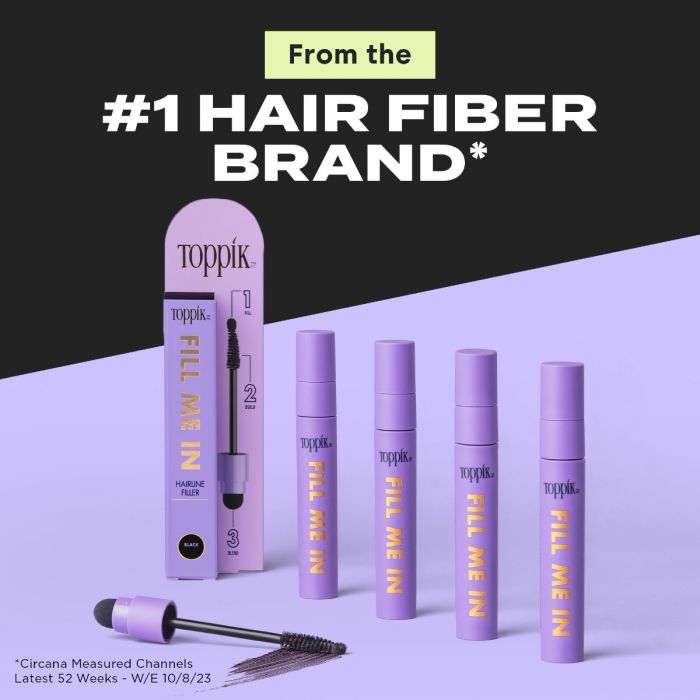 from the number 1 hair fiber brand introducing Toppik hill me in hairline filler
