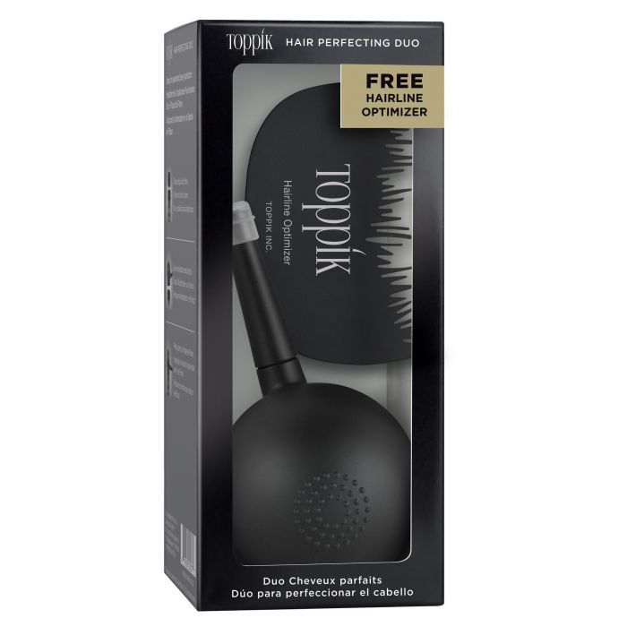 side view of Toppik hair perfecting duo kit box
