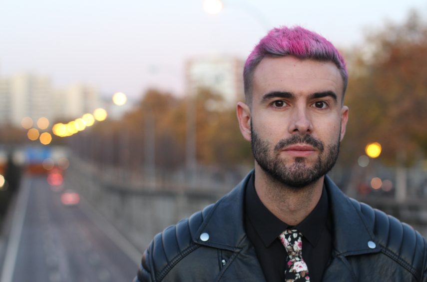 pink crop hairstyle man outside city road black leather jacket beard 2020 hair trends for men and past styles toppik hair blog