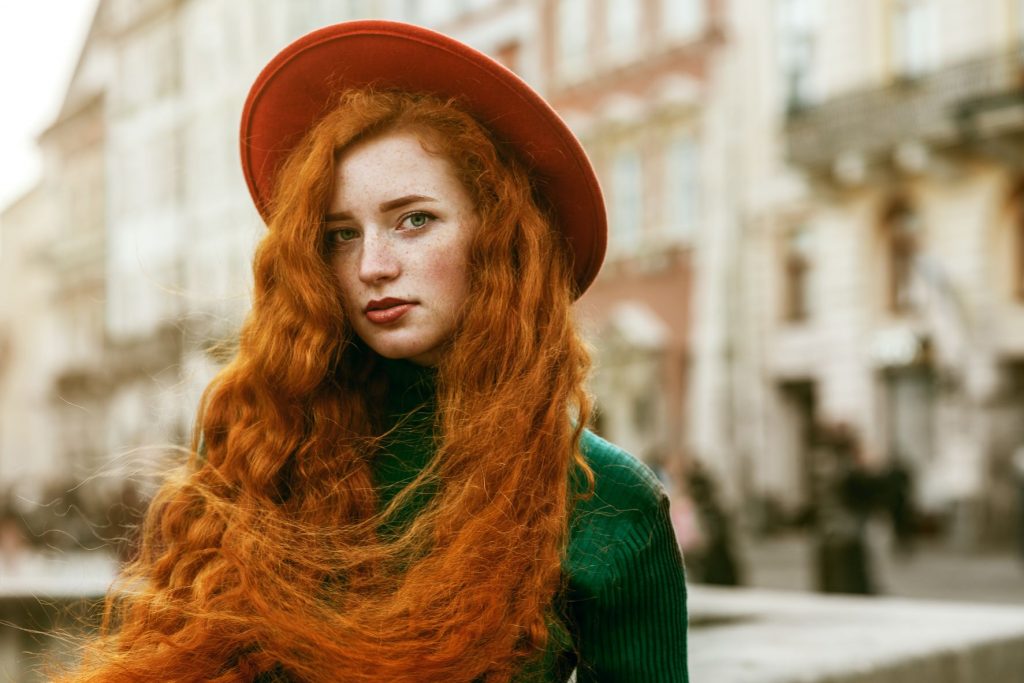 Woman with Copper Red hair color