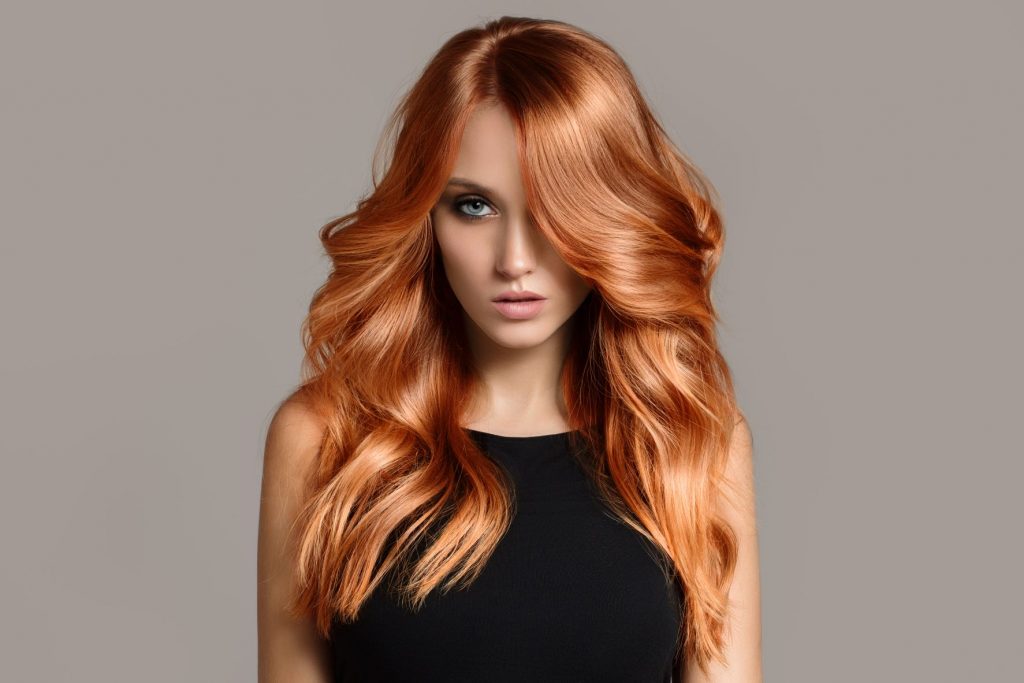 Woman with Strawberry Blonde hair color