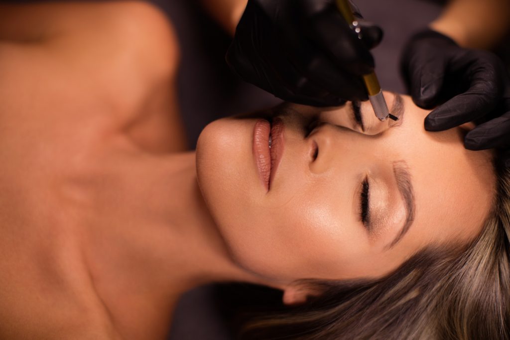 woman eyebrows microblading permanent makeup brows permanent makeup and full eyebrows toppik hair blog