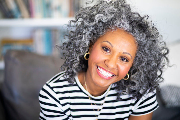 growing out dyed hair to gray