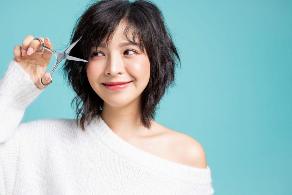 wolf cut short hair